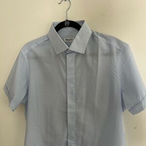 Balani- brand new light blue button down with hidden buttons and detailing